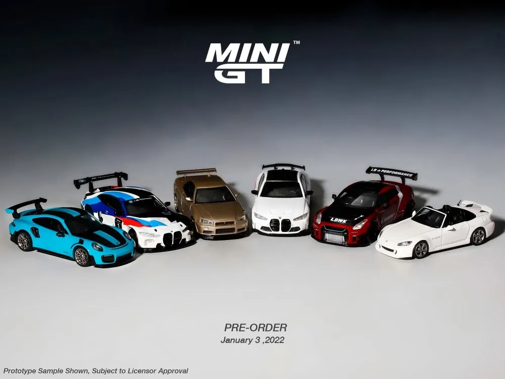 Kaido House + MINIGT 1/64 Nissan Skyline GT-R (R34)(R33) Honda NSX Racing Kaido Works V3 V2 KHMG Cars Alloy Diecast Metal Model