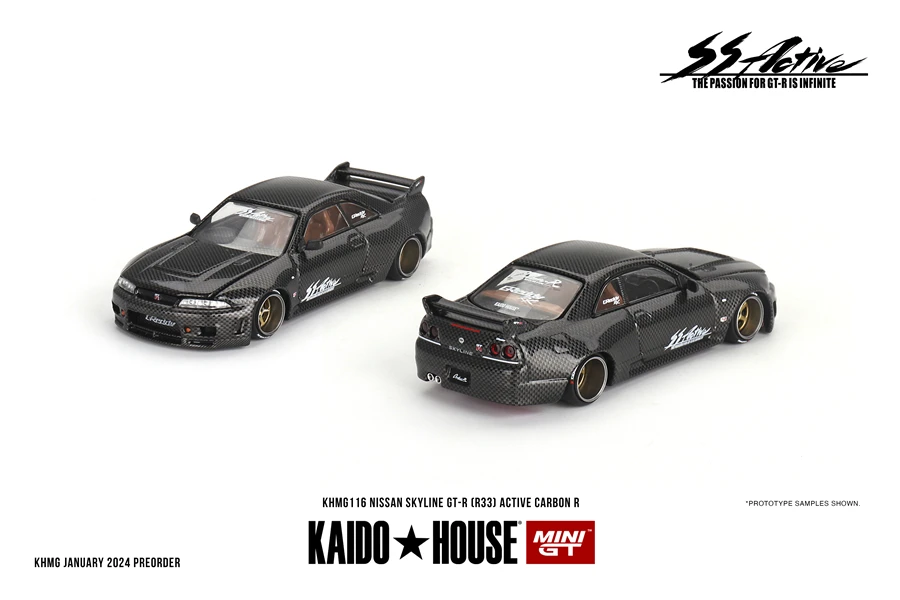 Kaido House + MINIGT 1/64 Nissan Skyline GT-R (R34)(R33) Honda NSX Racing Kaido Works V3 V2 KHMG Cars Alloy Diecast Metal Model