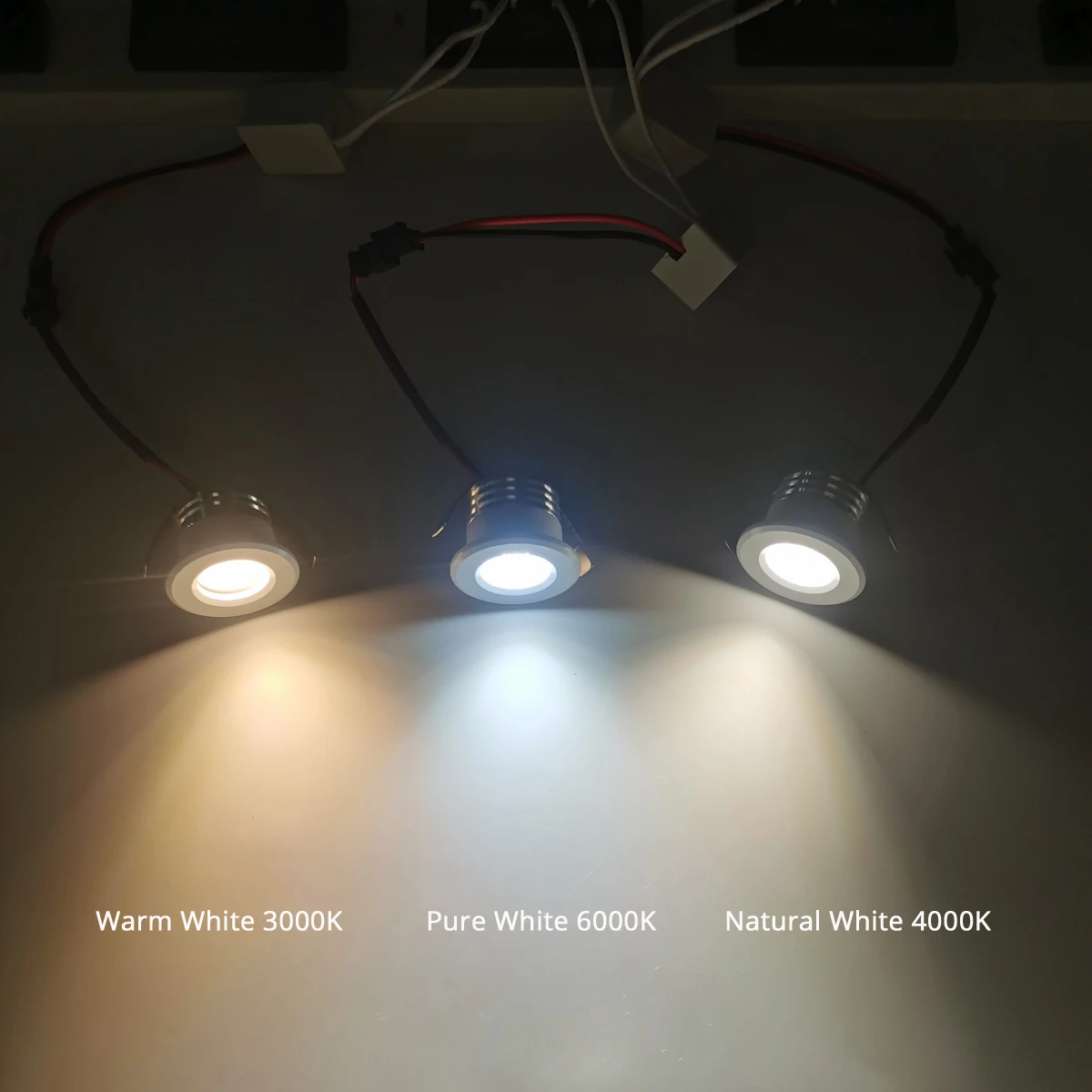 Small Recessed Ceiling LED Spot Light COB 3W 110V 220V Dimmable Driver Included for Home Showcase Cabinet Hotel Skirting Etc