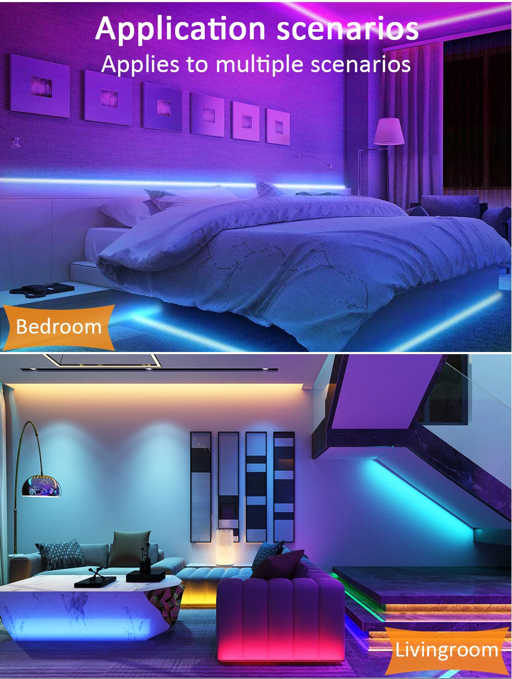 5M 10M 20M RGBIC Horse Racing LED Light Strips 24V WS2811 Pixel Flex Ribbon Running Water Flow Tape Lamp Wireless Remote Control