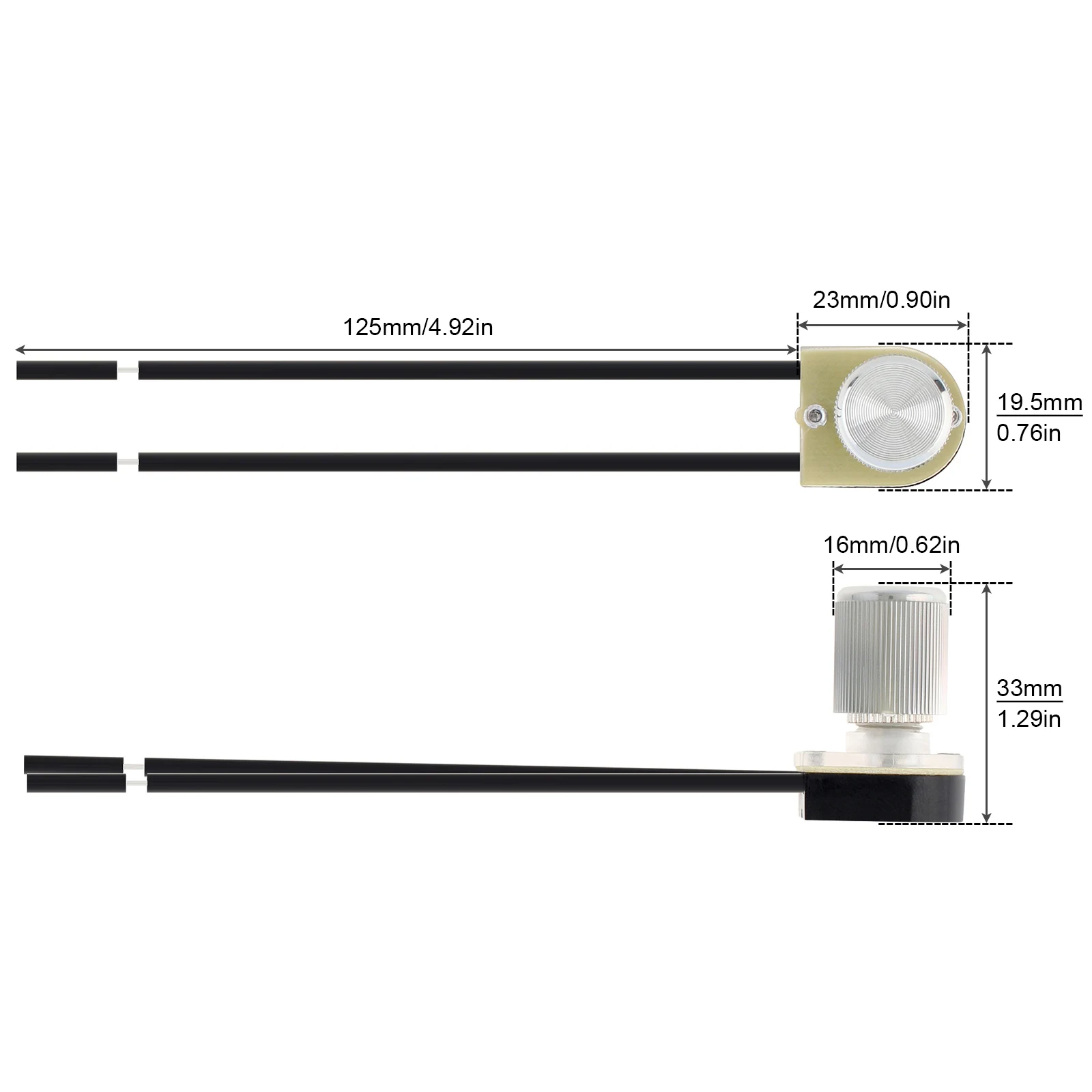 Electrical Rotary Switch Two Stage ON-OFF Switch for Table Lamp / Floor Lamp / Canopy Light, 2 Wire Rotary Lamp Switch
