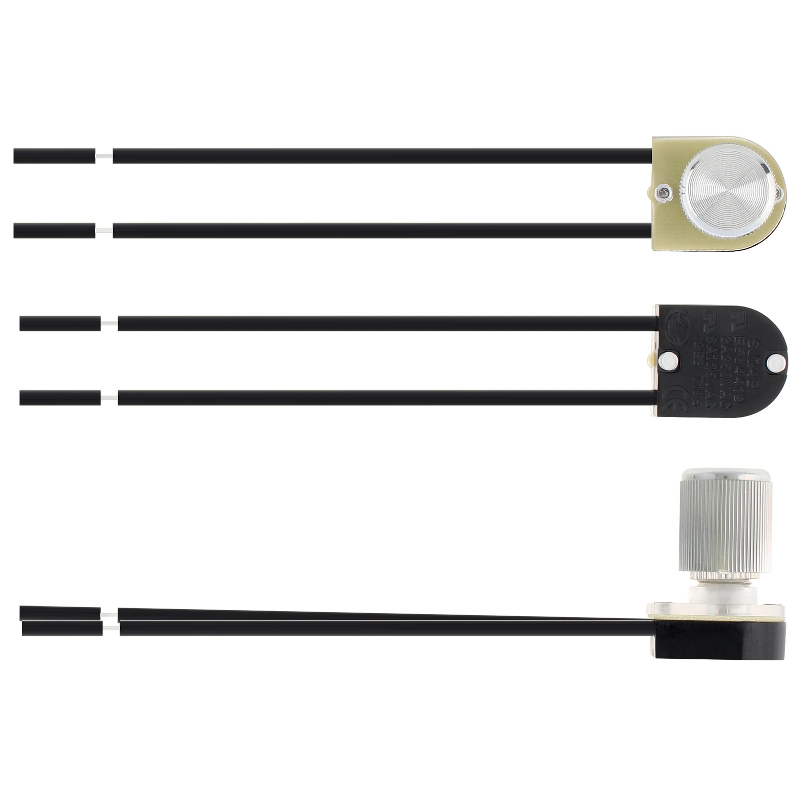 Electrical Rotary Switch Two Stage ON-OFF Switch for Table Lamp / Floor Lamp / Canopy Light, 2 Wire Rotary Lamp Switch