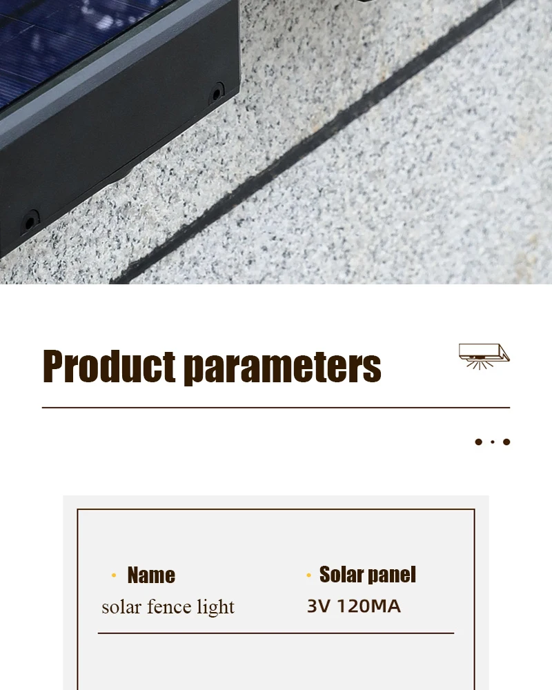 New Super Bright Solar Wall Lamp Waterproof Outdoor Garden Courtyard Fence Decor Wall Lamp Atmosphere Lamp