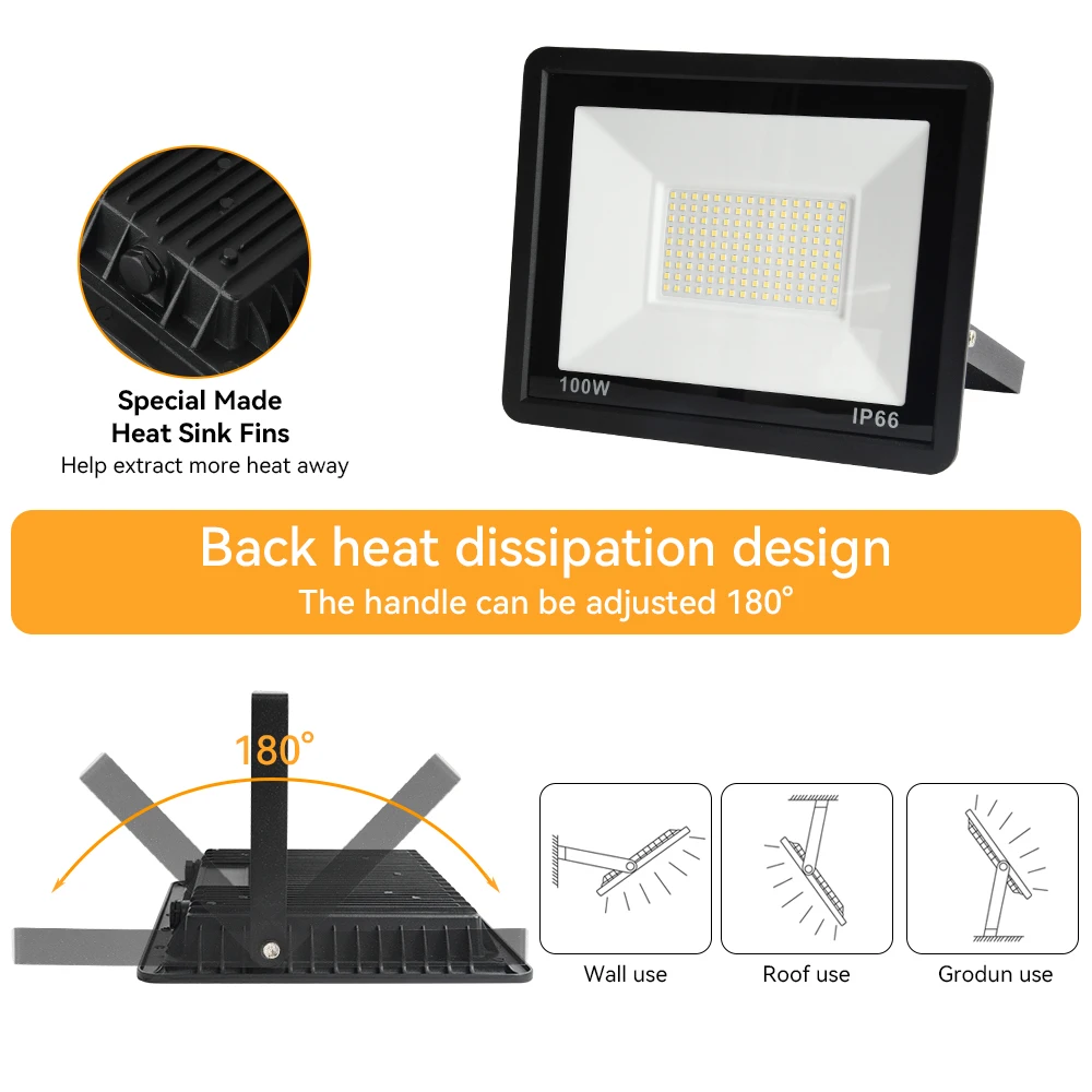 LED Floodlight Outdoor LED Spotlight High Brightness Outdoor LED Lights 10W 20W 30W 50W 100W AC 220V Light For Garden Street Lig
