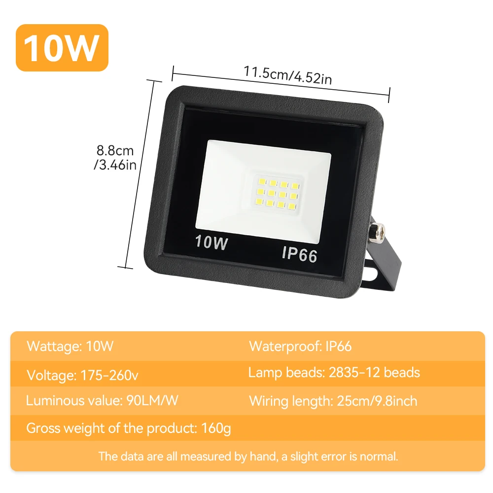LED Floodlight Outdoor LED Spotlight High Brightness Outdoor LED Lights 10W 20W 30W 50W 100W AC 220V Light For Garden Street Lig