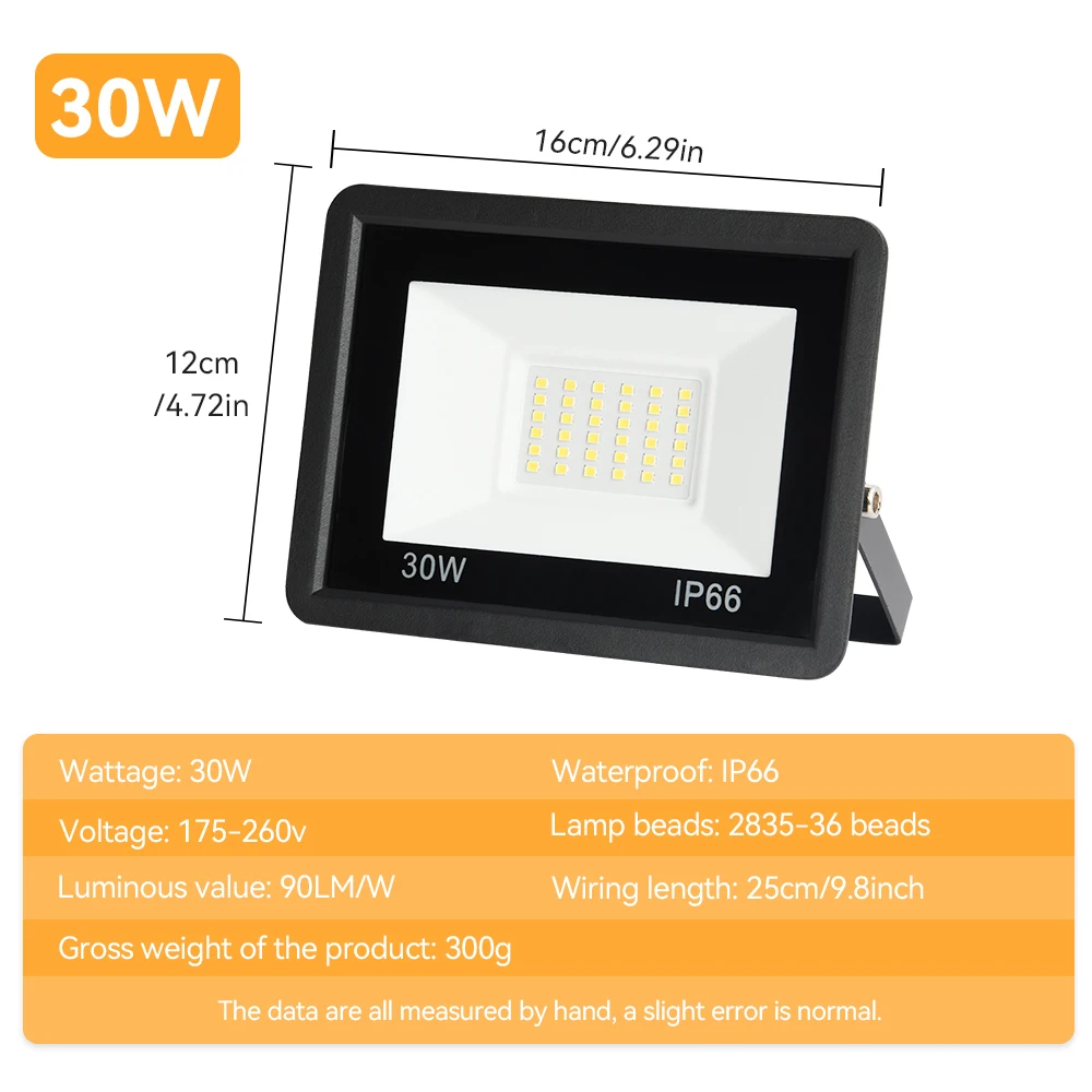 LED Floodlight Outdoor LED Spotlight High Brightness Outdoor LED Lights 10W 20W 30W 50W 100W AC 220V Light For Garden Street Lig