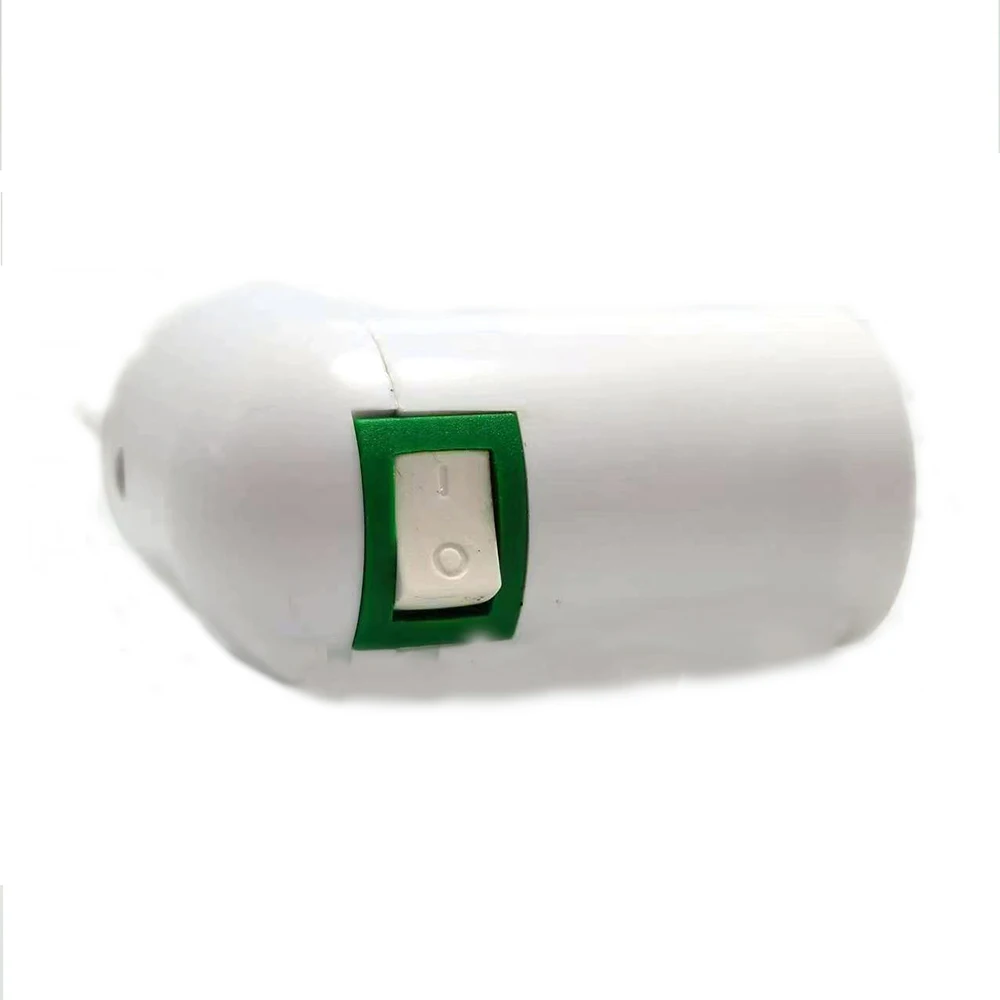 1pcs 90° Elbow Plug EU to E27 Led Light Base European E26 Lamp Holder Converter Socket with Switch White 6A 250V
