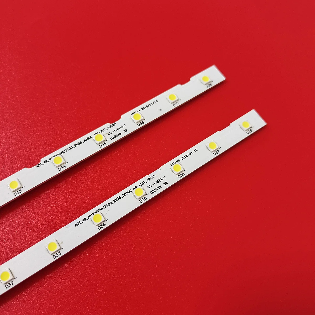 LED Backlight strip 38 lamps for Samsung 49"TV UE49NU7140U UE49NU7100U UE49NU7100 UE49NU7170 UE49NU7300 AOT_49_NU7300_NU7100