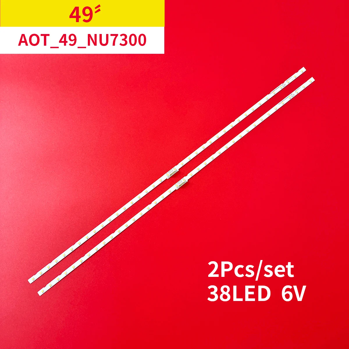 LED Backlight strip 38 lamps for Samsung 49"TV UE49NU7140U UE49NU7100U UE49NU7100 UE49NU7170 UE49NU7300 AOT_49_NU7300_NU7100
