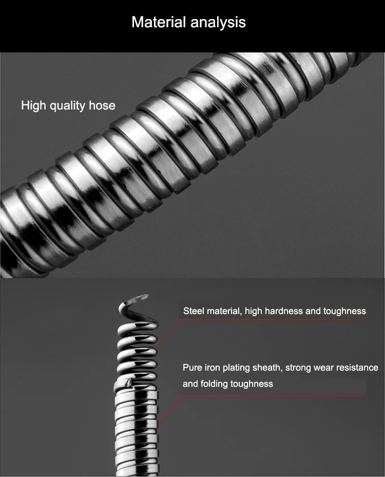 Metal Positioning Hose Universal Gooseneck Tube for Working Lamp Fittings Lighting DIY Accessories M6/M8/M10 Black