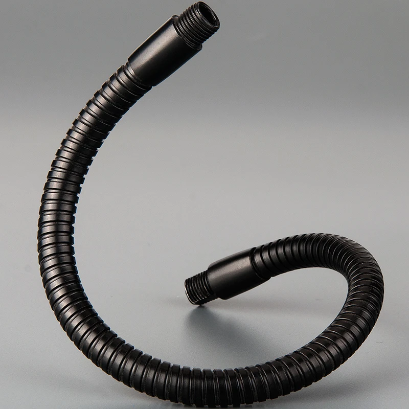 Metal Positioning Hose Universal Gooseneck Tube for Working Lamp Fittings Lighting DIY Accessories M6/M8/M10 Black