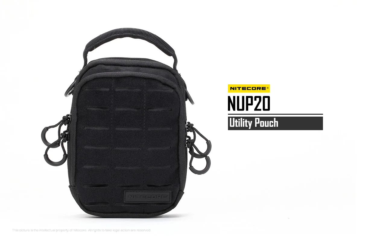 NITECORE NUP10 NUP20 Pocket Pouch Black Sling Bag 1000D Nylon Handbag Tactical Crossbody Bag Molle System Waist Bags Men Women