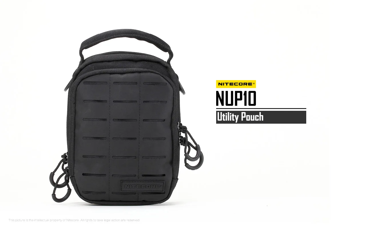 NITECORE NUP10 NUP20 Pocket Pouch Black Sling Bag 1000D Nylon Handbag Tactical Crossbody Bag Molle System Waist Bags Men Women