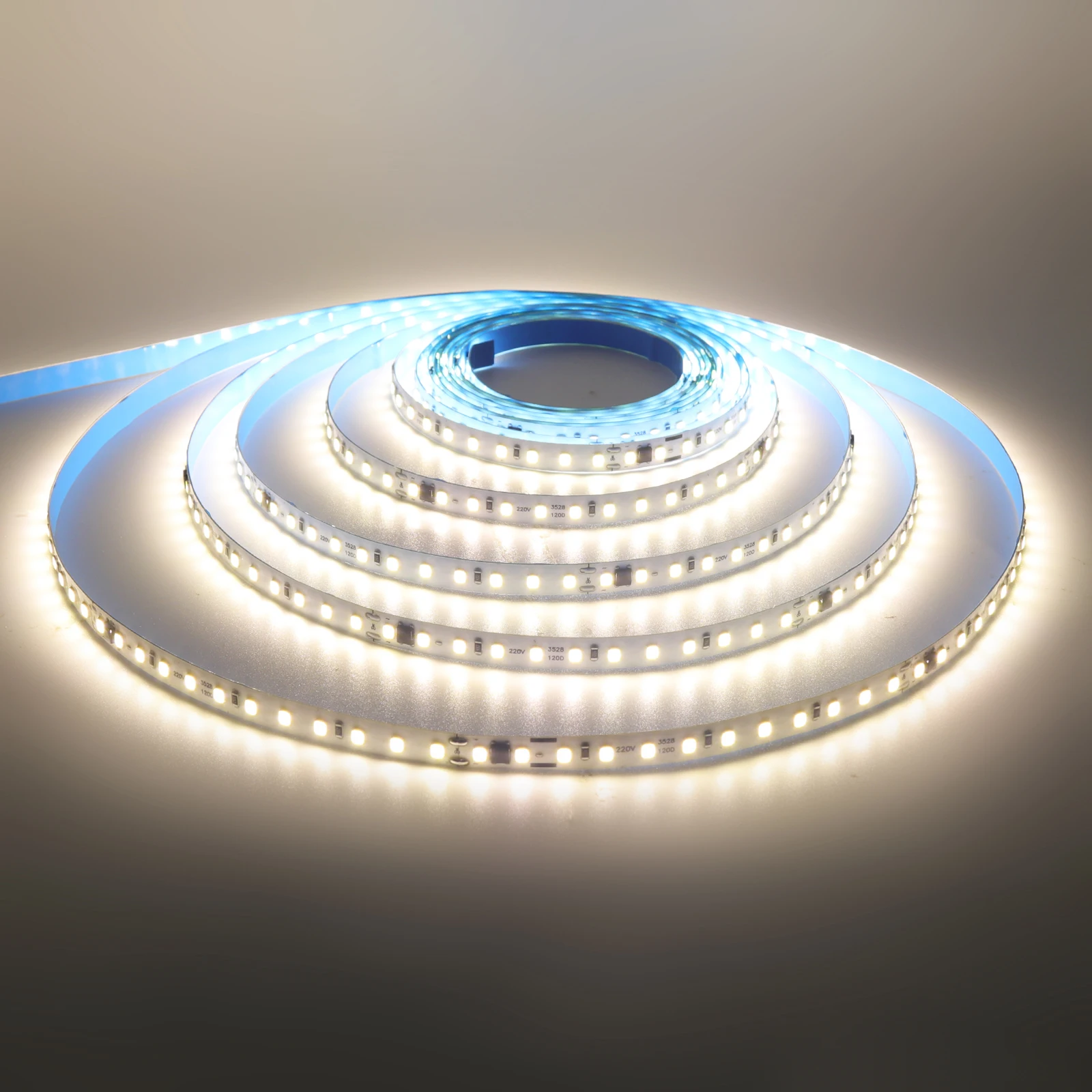 10M 20M 50M/Roll AC 220V 240V LED Strip NO Need Driver IP44 3000K 4000K 6000K 2835 120Leds/M Flexible Ribbon Rope Tape Light