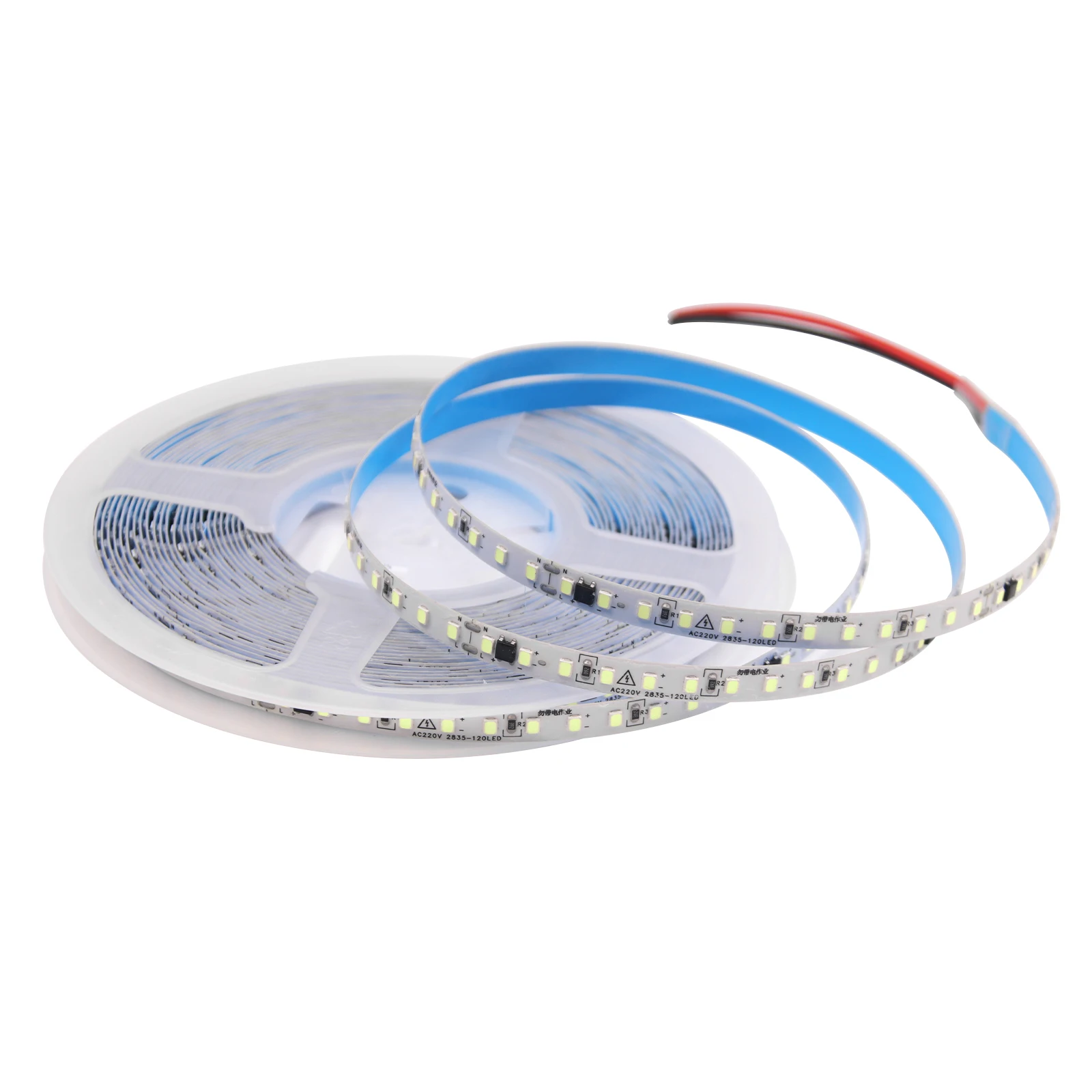 10M 20M 50M/Roll AC 220V 240V LED Strip NO Need Driver IP44 3000K 4000K 6000K 2835 120Leds/M Flexible Ribbon Rope Tape Light