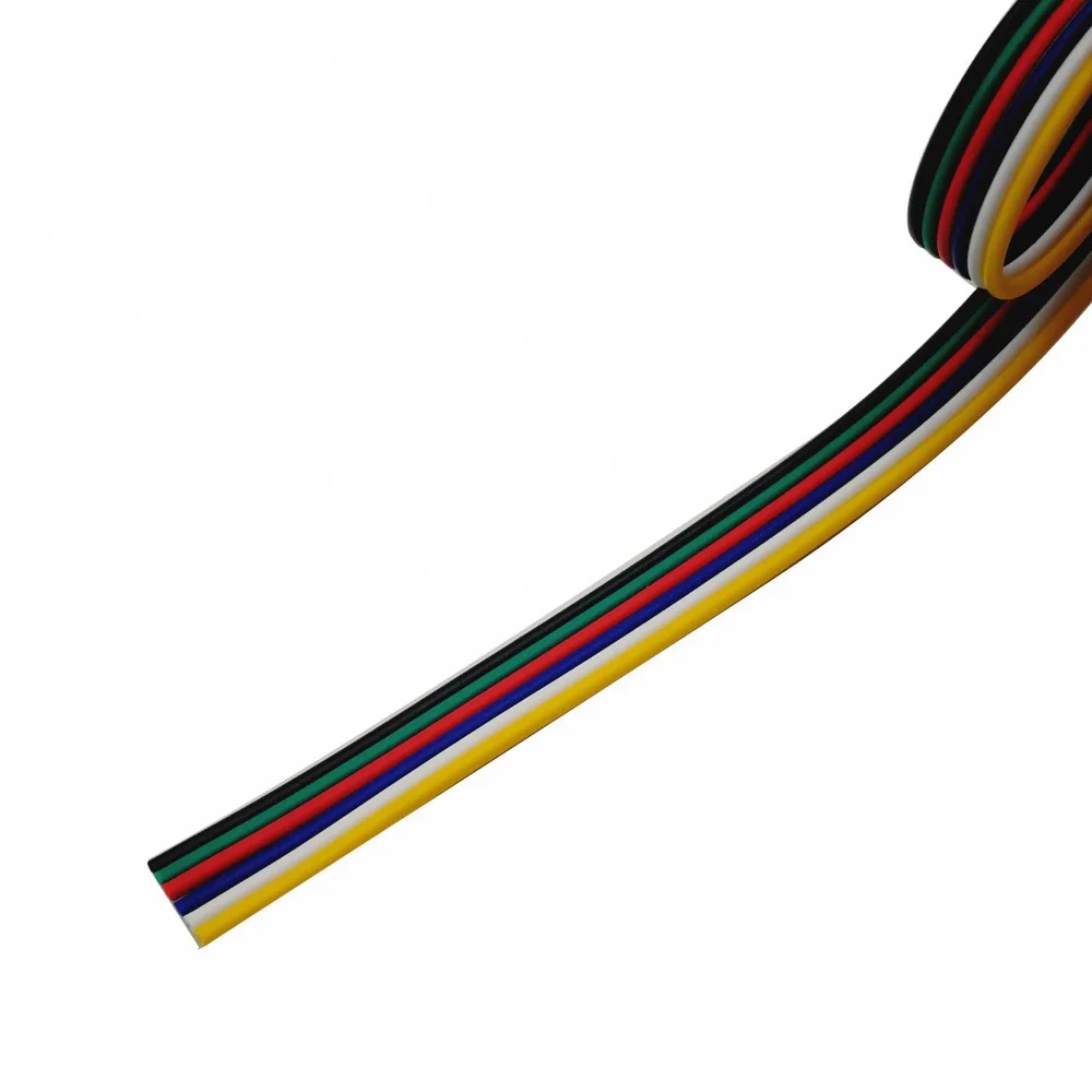 5M-100M RGB Led Connector Cable 22/20/18AWG 2/3/4/5/6Pin Electric Extension Wire for 5050 3528 WS2812B RGBW CCT LED Strip Lights