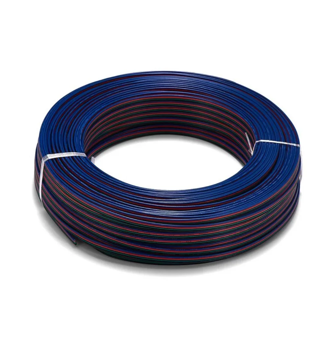 5M-100M RGB Led Connector Cable 22/20/18AWG 2/3/4/5/6Pin Electric Extension Wire for 5050 3528 WS2812B RGBW CCT LED Strip Lights