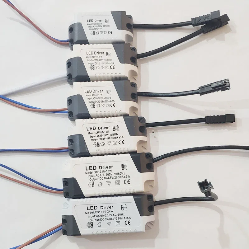 LED Driver 3W 5W 7W 9W 10W 12W 15W 18W 20W 24W 36W Power Supply Unit Downlight Lighting Transformers Adapter For LED Lights DIY