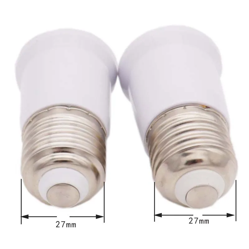 1PCS E27 to E27 Lengthened Lamp Base Tube LED Light Bulb Socket Extension Lamp Head Conversion Base 65MM 80MM 95MM 120MM