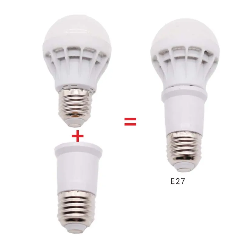 1PCS E27 to E27 Lengthened Lamp Base Tube LED Light Bulb Socket Extension Lamp Head Conversion Base 65MM 80MM 95MM 120MM