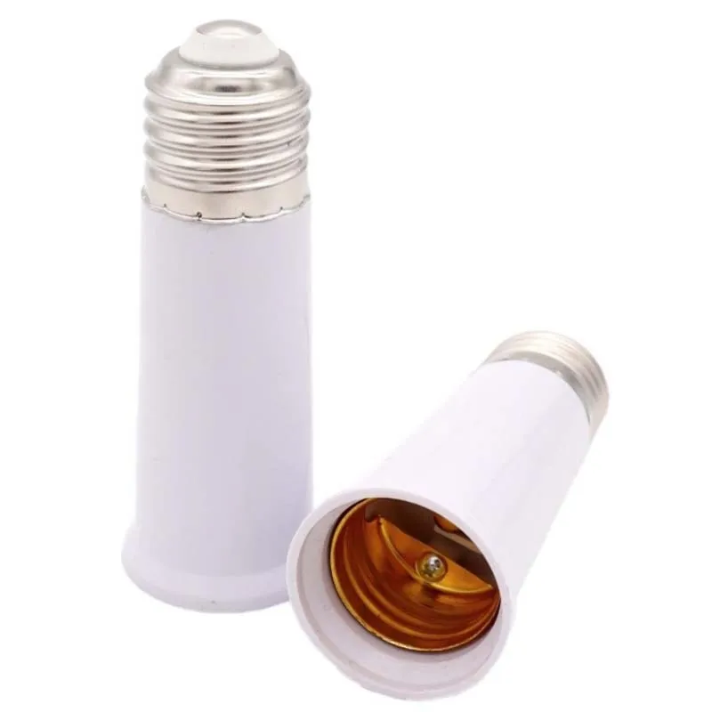 1PCS E27 to E27 Lengthened Lamp Base Tube LED Light Bulb Socket Extension Lamp Head Conversion Base 65MM 80MM 95MM 120MM