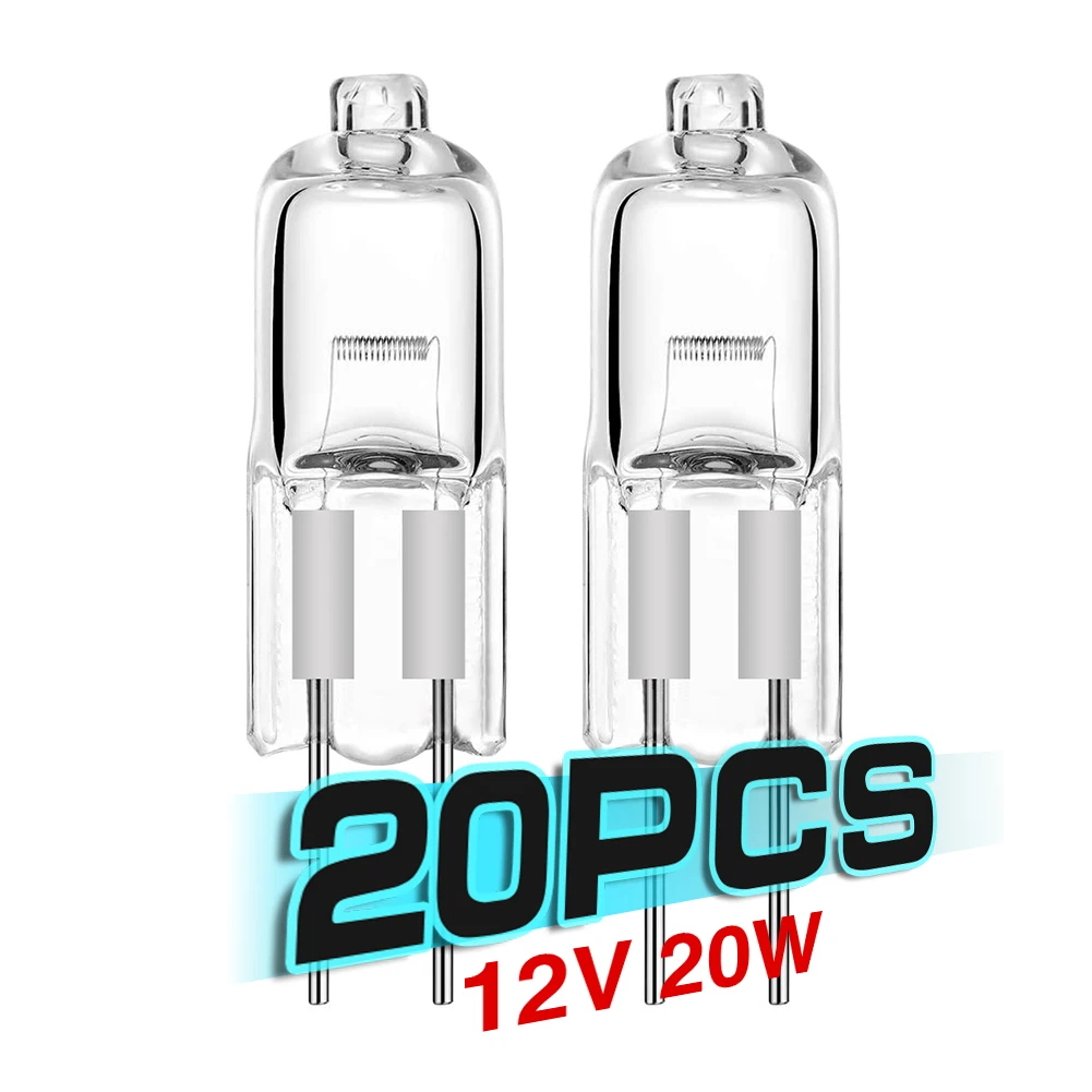 100PCS Wholesale Halogen Lamps G4 Base 20W 12V Energy Saving Tungsten Halogen JC Type Light Bulb Lamp