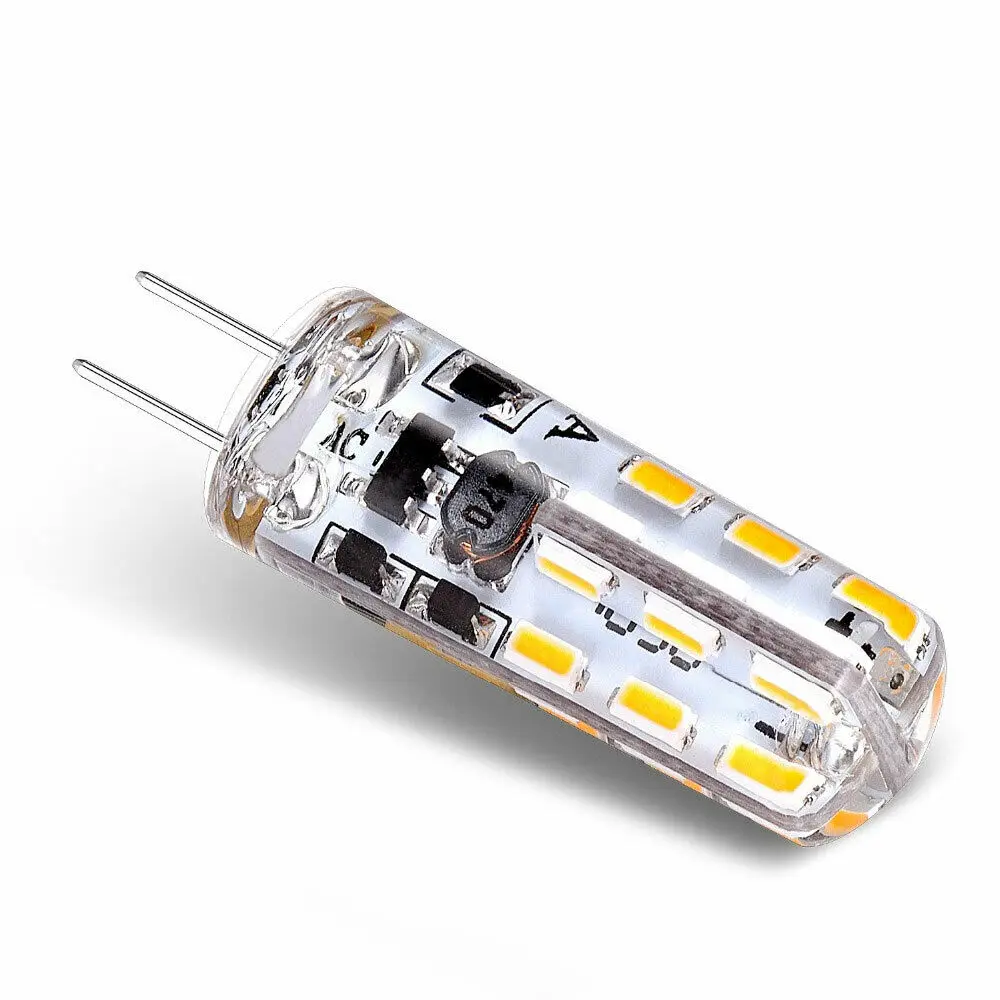 Yoryzeng 10Pcs Mini LED G4 Light Bulbs 2W 12V 220V 24LEDs 3014 SMD Silicone Replace 20W Halogen Lamp Chandelier Spotlight Decor