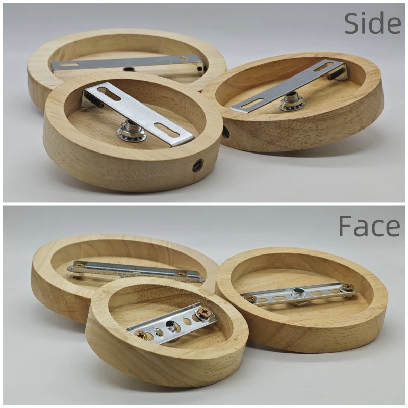 Thickened Solid Wood Ceiling Panel Round Rectangular Ceiling Panel Chassis Lamps Lighting Accessories Single Head 3 Heads