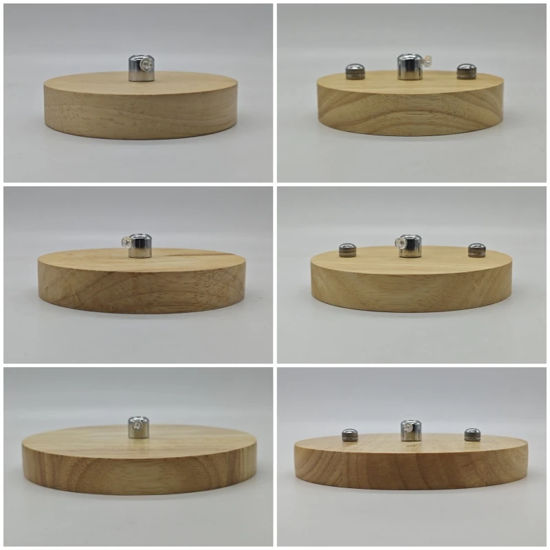 Thickened Solid Wood Ceiling Panel Round Rectangular Ceiling Panel Chassis Lamps Lighting Accessories Single Head 3 Heads