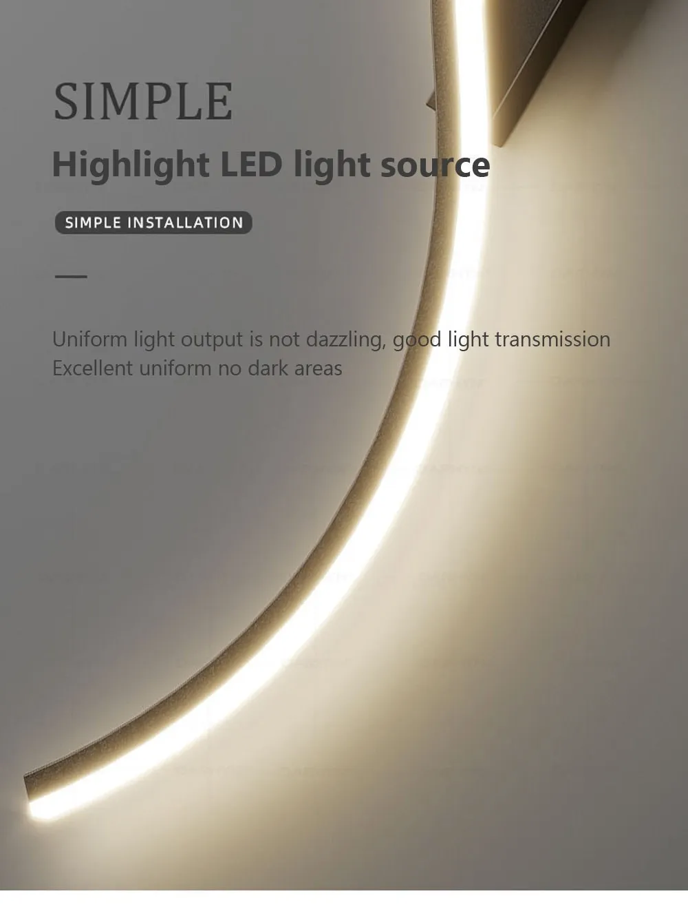 Modern LED Wall Lamp Minimalist Led Light Bedroom Bedside Long Strip Wall Sconces Living Room Sofa Home Indoor Lighting Fixture