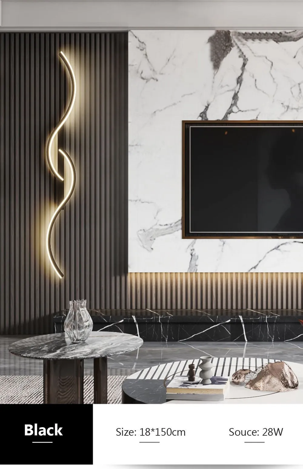 Modern LED Wall Lamp Minimalist Led Light Bedroom Bedside Long Strip Wall Sconces Living Room Sofa Home Indoor Lighting Fixture