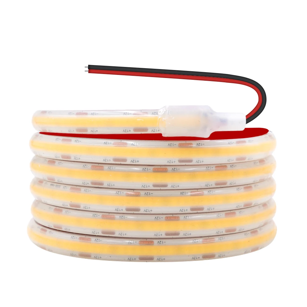 IP68 Waterproof COB Strip 12V 24V 320Leds/M RA90 3000K 4000K 6000K Home Garden Decor Flexible Ribbon Rope LED Light 1M 10M 20M
