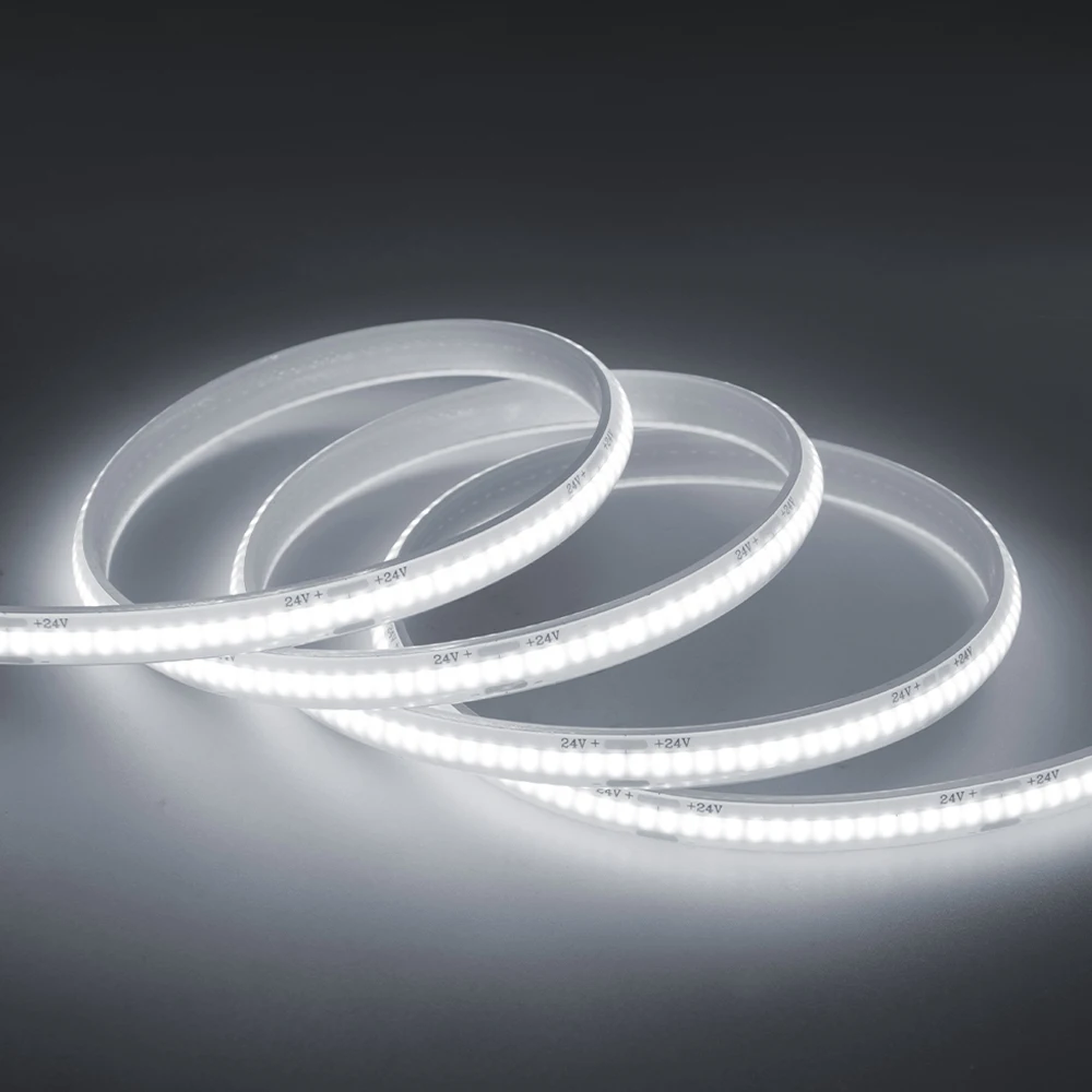 IP68 Waterproof COB Strip 12V 24V 320Leds/M RA90 3000K 4000K 6000K Home Garden Decor Flexible Ribbon Rope LED Light 1M 10M 20M