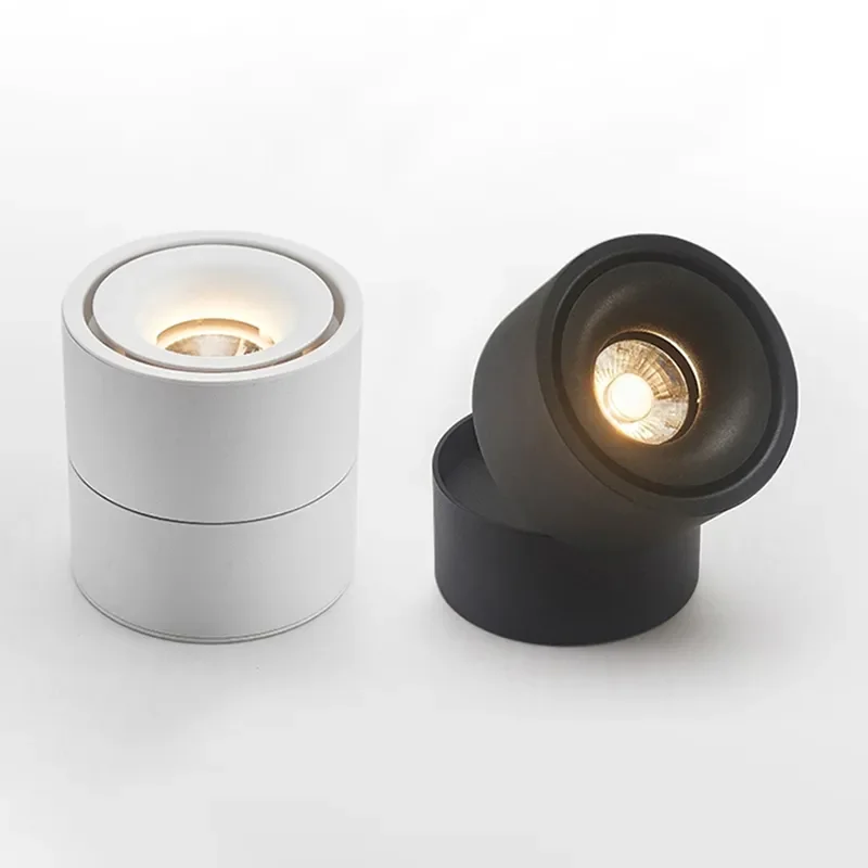 7W10W15W20W24W30W40W48W Folding Rotating LED Downlight Surface Mounted Anti Glare COB Ceiling Lamp Spot Light 110-240V