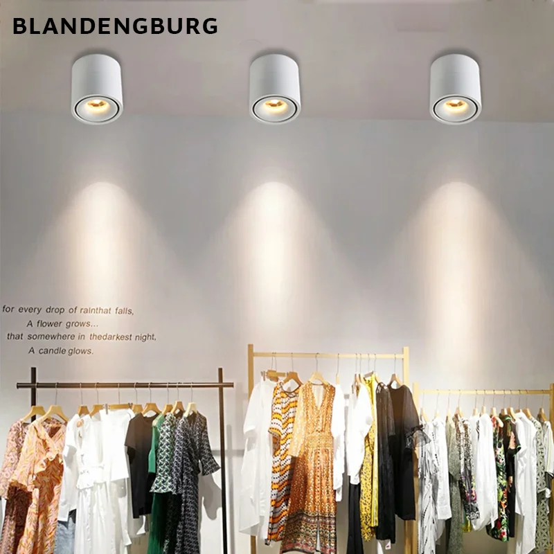 7W10W15W20W24W30W40W48W Folding Rotating LED Downlight Surface Mounted Anti Glare COB Ceiling Lamp Spot Light 110-240V