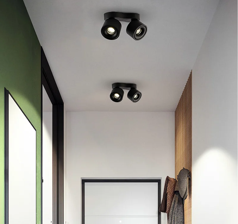 7W10W15W20W24W30W40W48W Folding Rotating LED Downlight Surface Mounted Anti Glare COB Ceiling Lamp Spot Light 110-240V