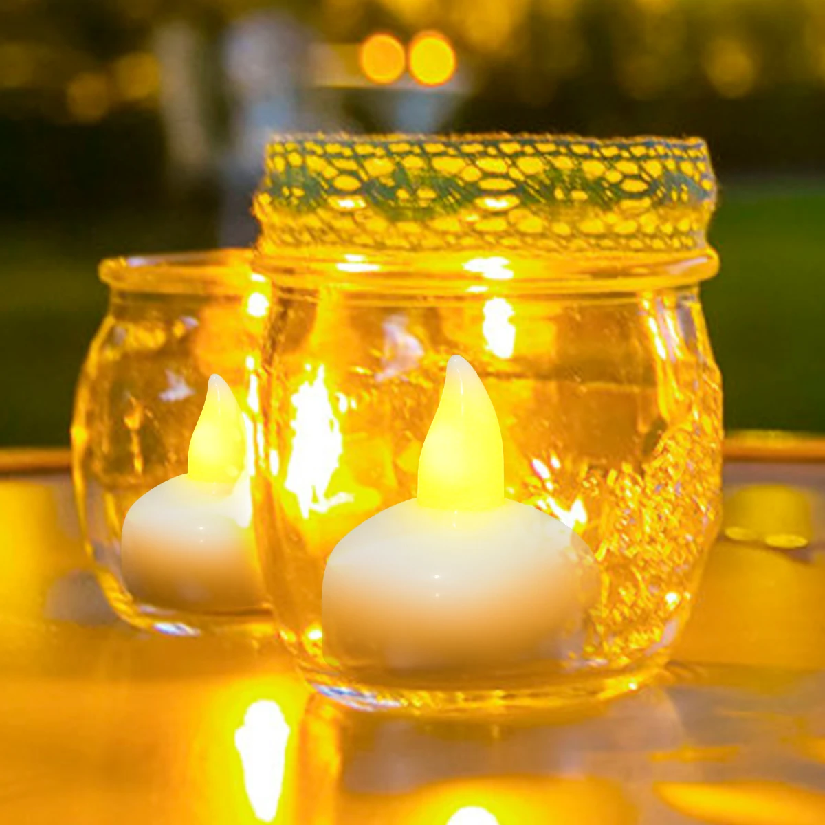 36/12pcs Floating Candle Lamp Flameless Tea Light Flicker Electronic Waterproof LED Light For Wedding Party Pool Spa Table Decor