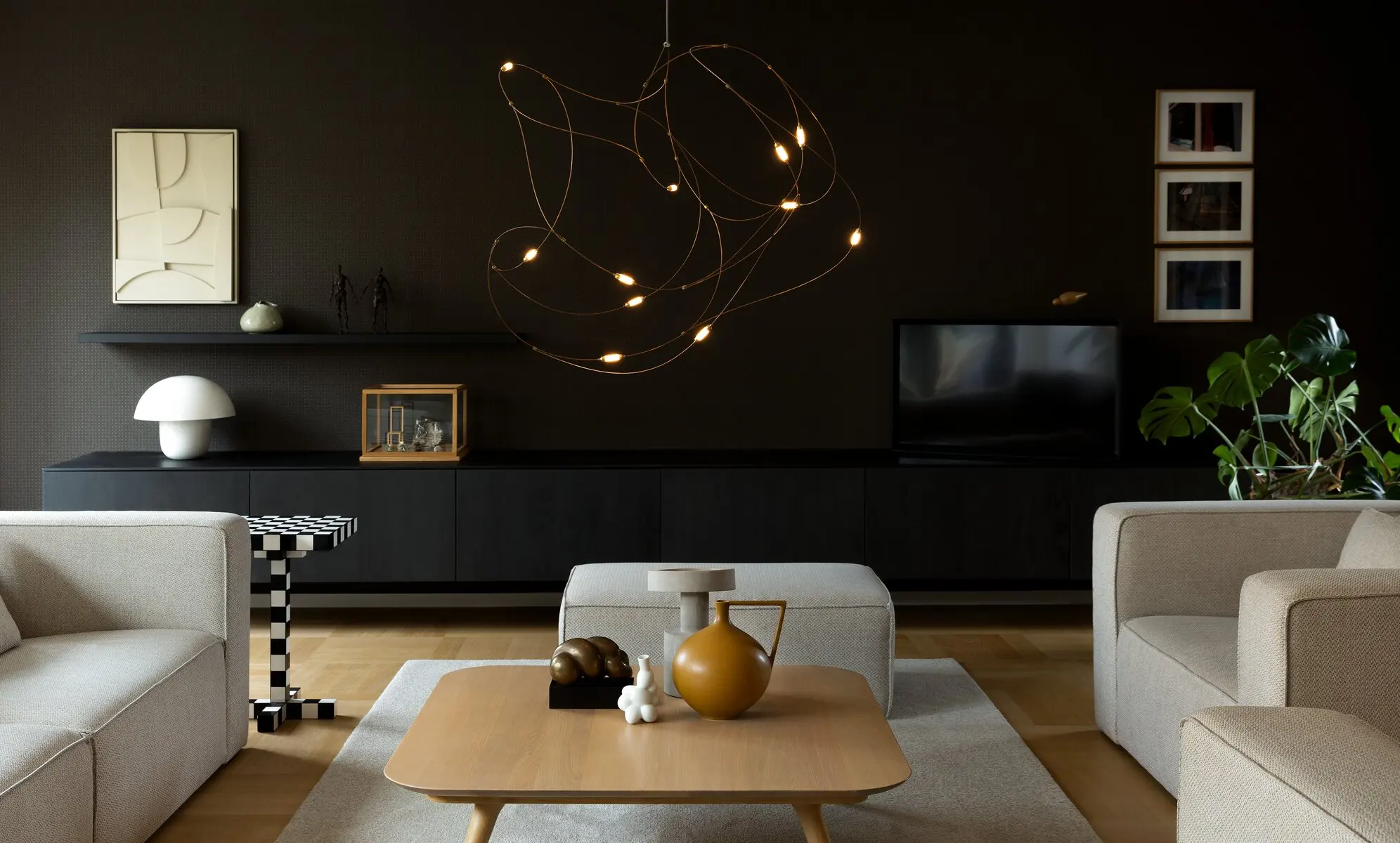 Moooi Flock Chandelier Disc Quasar Chandelier LED Firefly Pendant Light for Hotels Villas Restaurants Living Room designer lamp