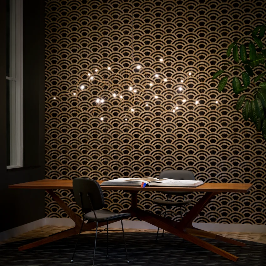 Moooi Flock Chandelier Disc Quasar Chandelier LED Firefly Pendant Light for Hotels Villas Restaurants Living Room designer lamp