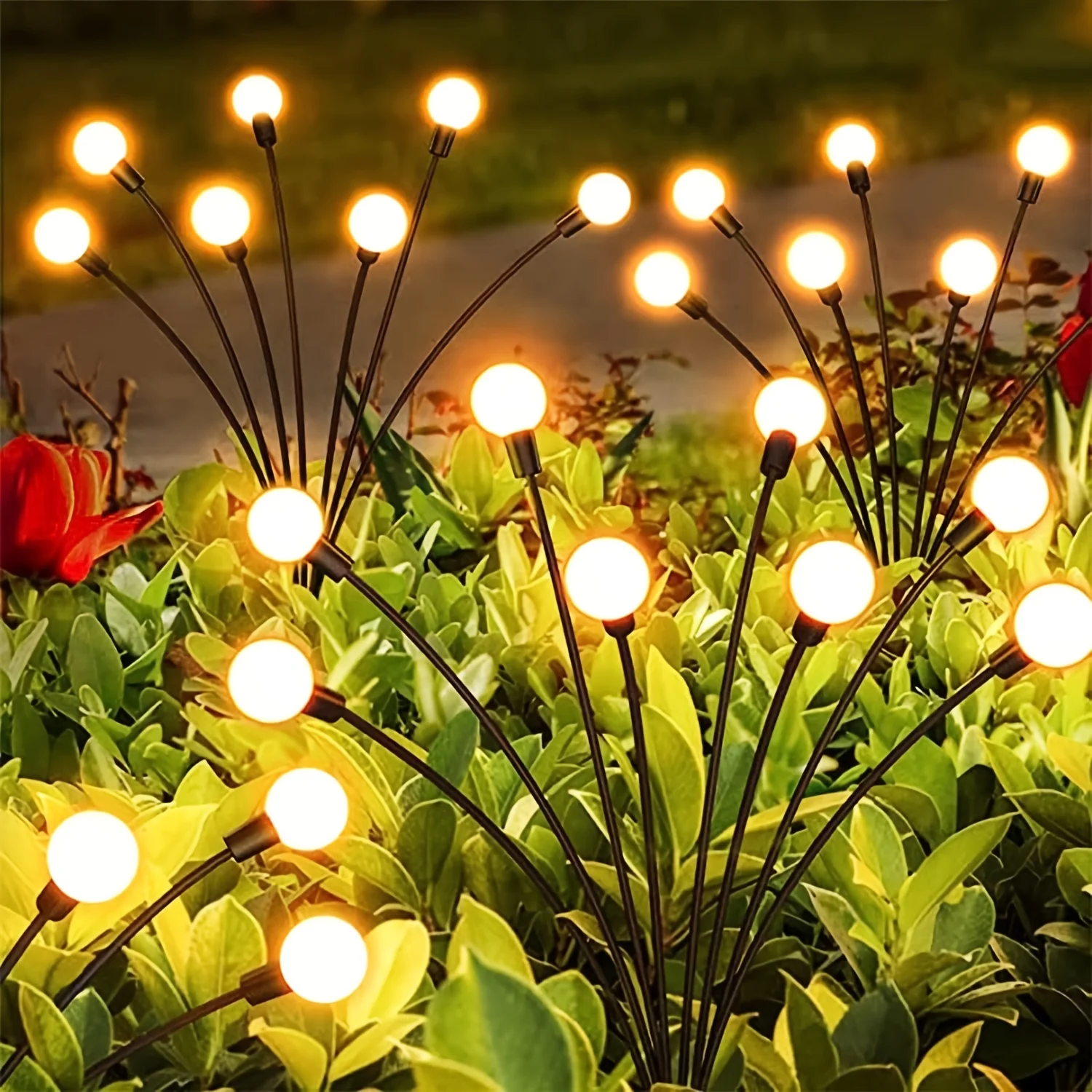 6/8/10L Solar Firefly Lights Waterproof Outdoor Garden Decoration Landscape Lights Lawn Lights Suitable for Festive Decoration.