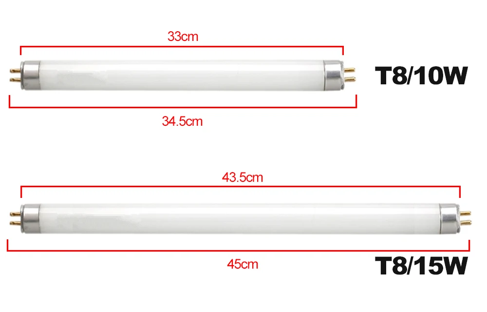 365nm Mosquito Killer Lamp Tube UV Light Tubes Ultraviolet Pest Housefly Fly Bug Insect Trap Blue Light T5 T8 4W 6W 8W 10W 15W