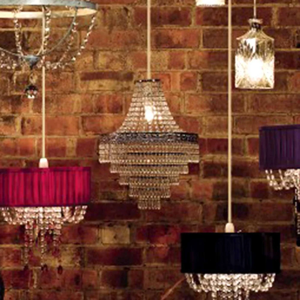 Blenheim 47cm Plastic Large Acrylic Chandelier Shade Easy Fit Pendant Droplets Lamp Shade no Bulb (Without Light Cord Kit)
