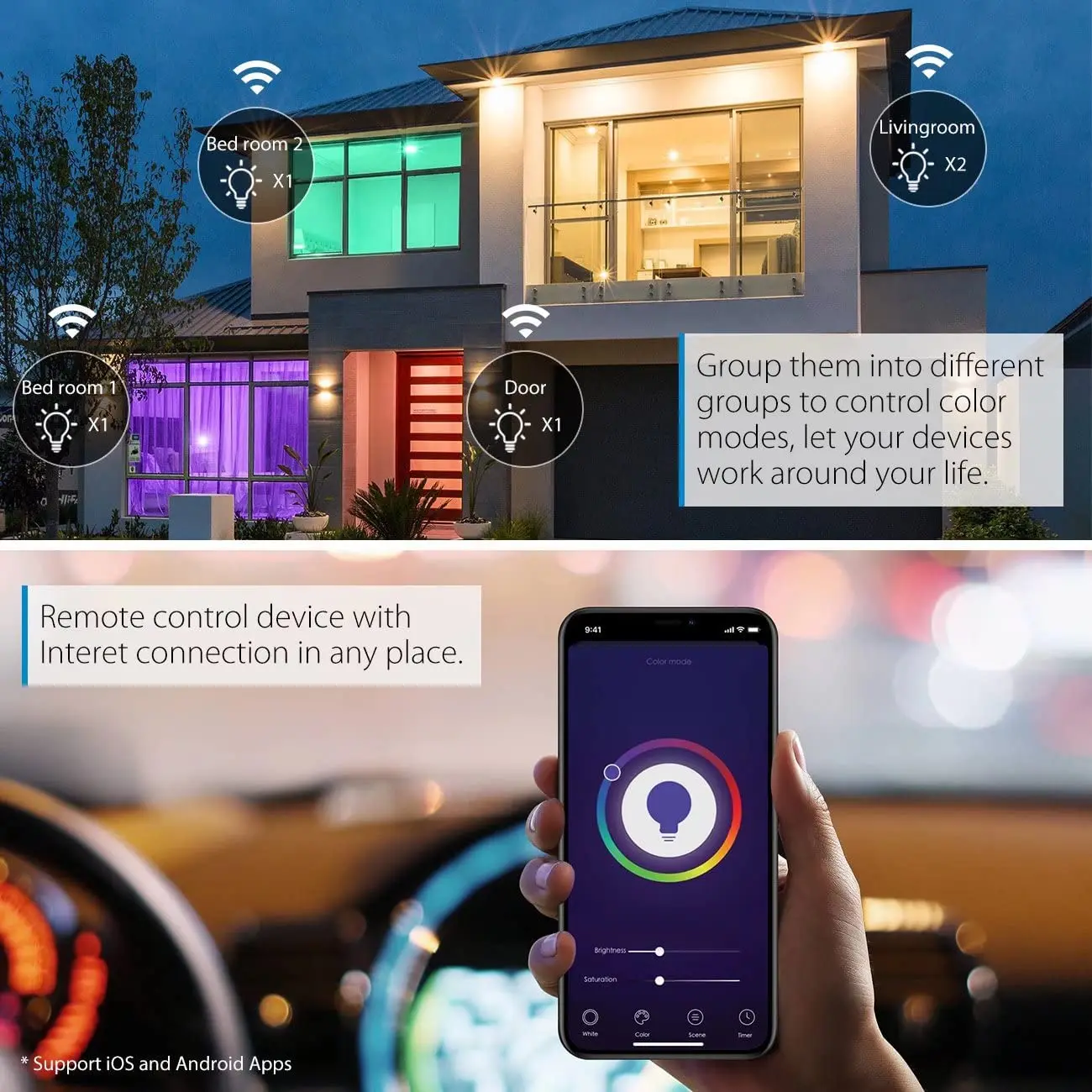 Zigbee 3.0 18W LED Light Bulb RGB+WW+CW E27 WiFi Tuya Smart Home LED Lamp Works With Smart Life Alexa Amazon Google Assistant