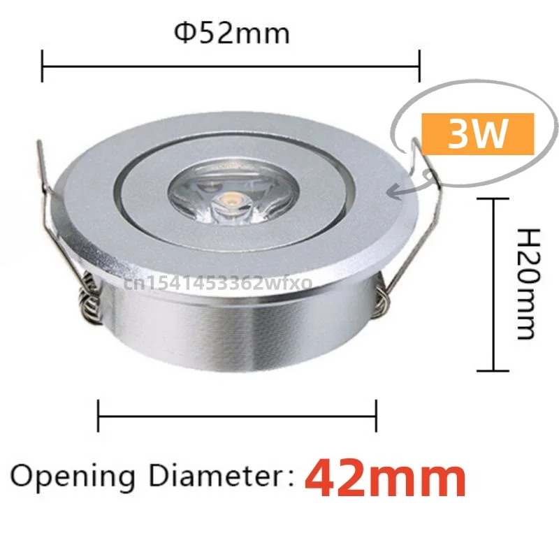 Dimmable LED Downlight Anti-Glare Spotlight 3W AC 110V-220V Embedded Ceiling Light New Mini Home Decorative Light