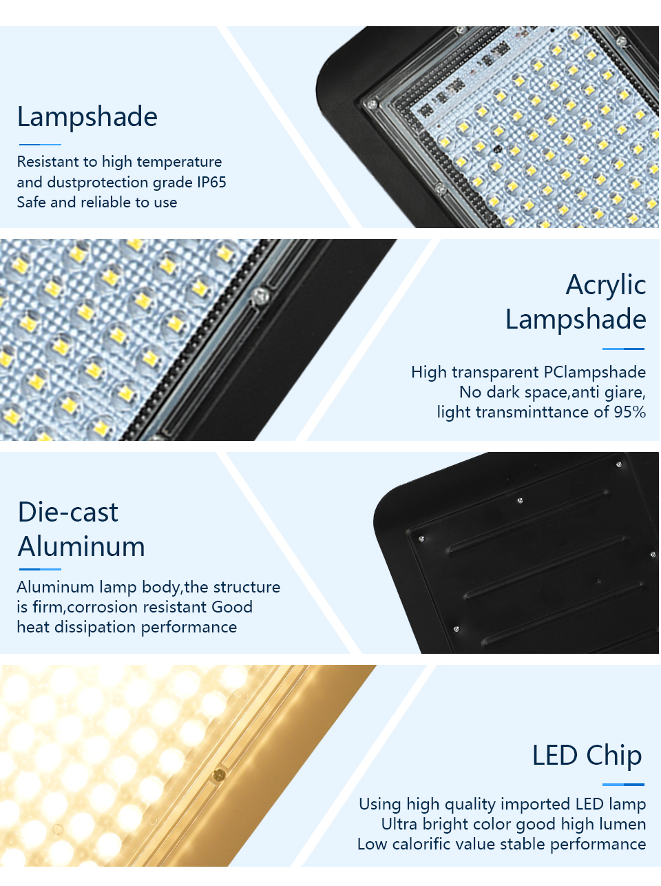 100W Led Street Light Outdoor Spotlight Flood Lamp Waterproof Parking Lighting AC110V 220V Exterior Street Lamp for Yard Square