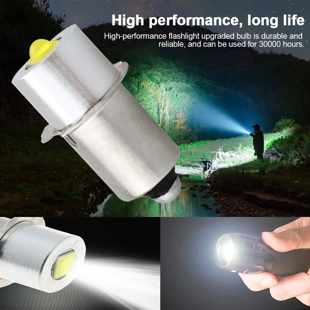 P13.5S E10 BA9S Base 5W LED Upgrade Bulbs White Maglite Flashlight 6500K 3W DC Replacement Bulbs Torches Work Lamp
