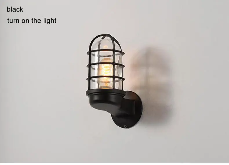 Outdoor Waterproof Wall Lamp American Country Retro Loft Aisle Balcony Lights Garden Porch Lighting European Style E27 Fixtures