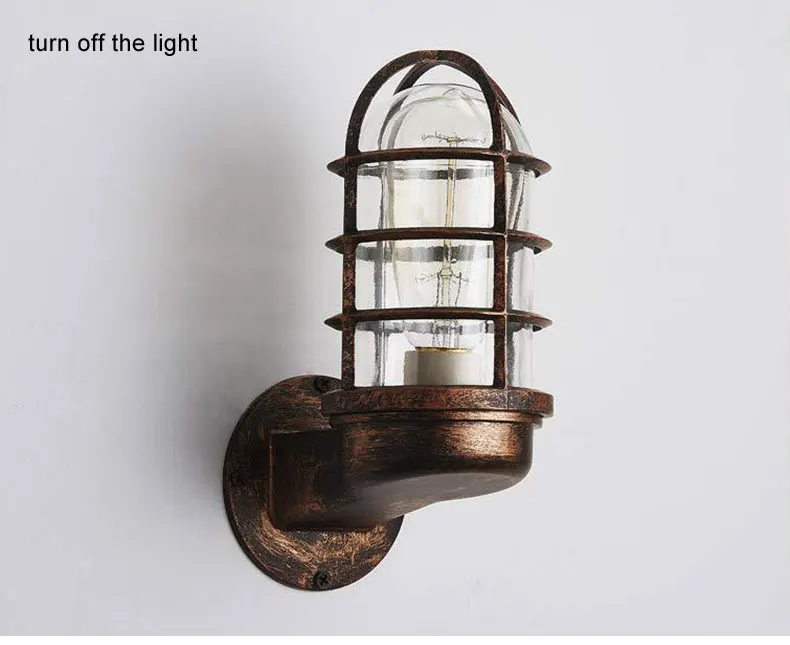 Outdoor Waterproof Wall Lamp American Country Retro Loft Aisle Balcony Lights Garden Porch Lighting European Style E27 Fixtures