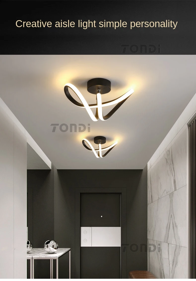 New Modern LED Ceiling Light Simple Balcony Crossing Light Home Corridor Porch Channel Ceiling Light Nordic Wind Cloakroom Light