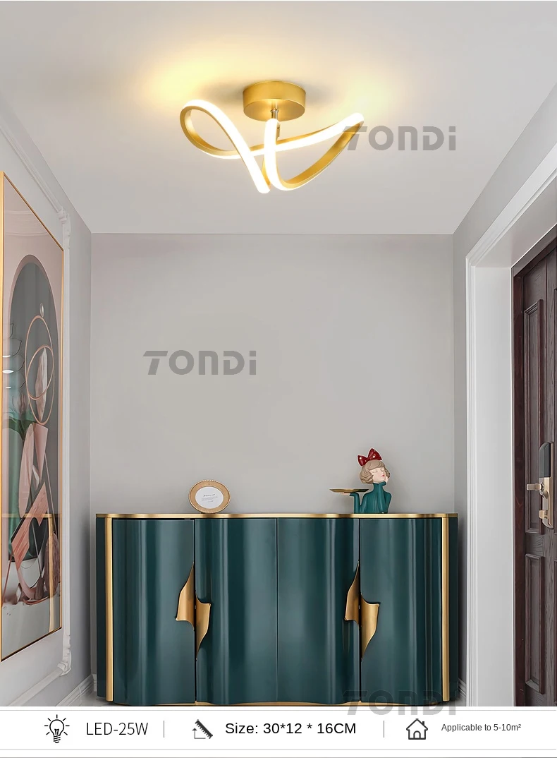 New Modern LED Ceiling Light Simple Balcony Crossing Light Home Corridor Porch Channel Ceiling Light Nordic Wind Cloakroom Light